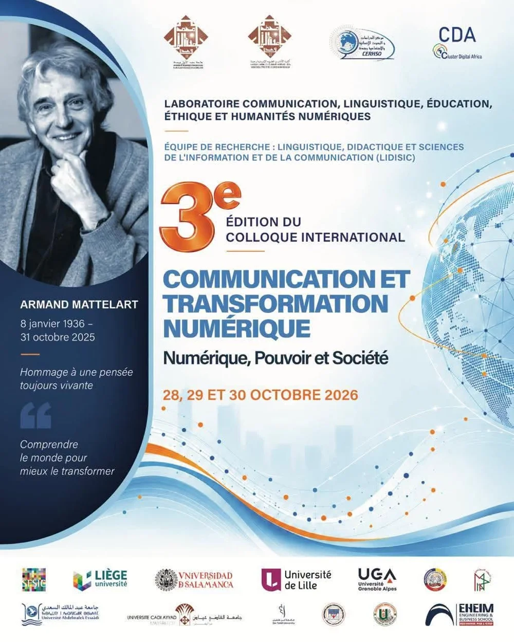3ᵉ édition du Colloque International "Communication et Transformation Numérique : Numérique, Pouvoir et Société"