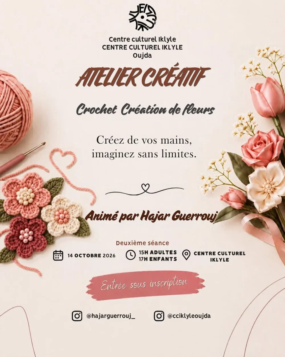 Atelier créatif : Crochet & création de fleurs