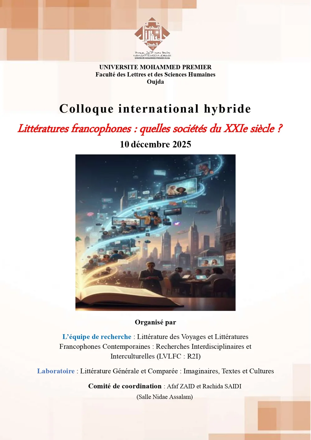Colloque international hybride : Littératures francophones