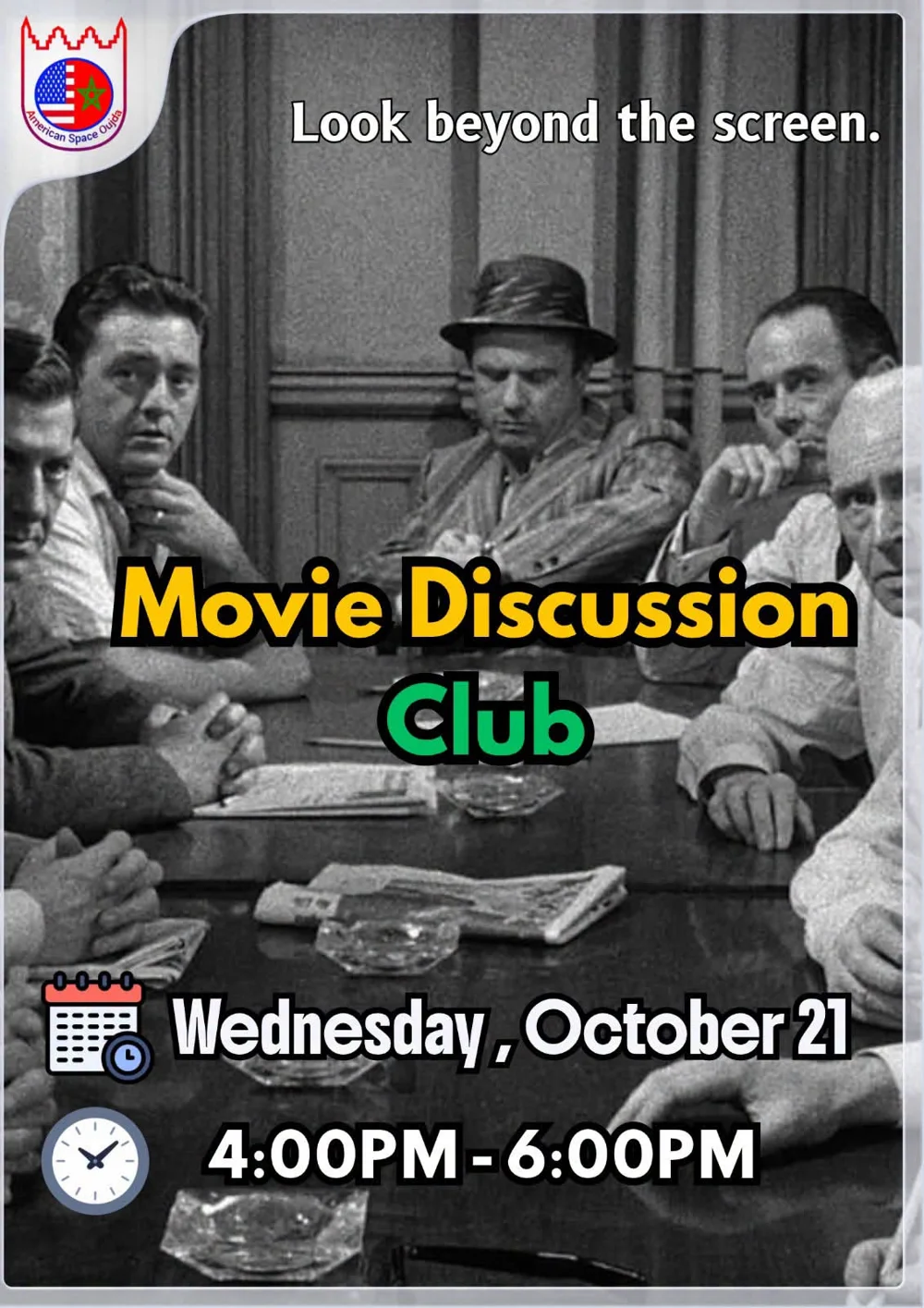 Première séance du club de discussion cinématographique : « 12 Angry Men »
